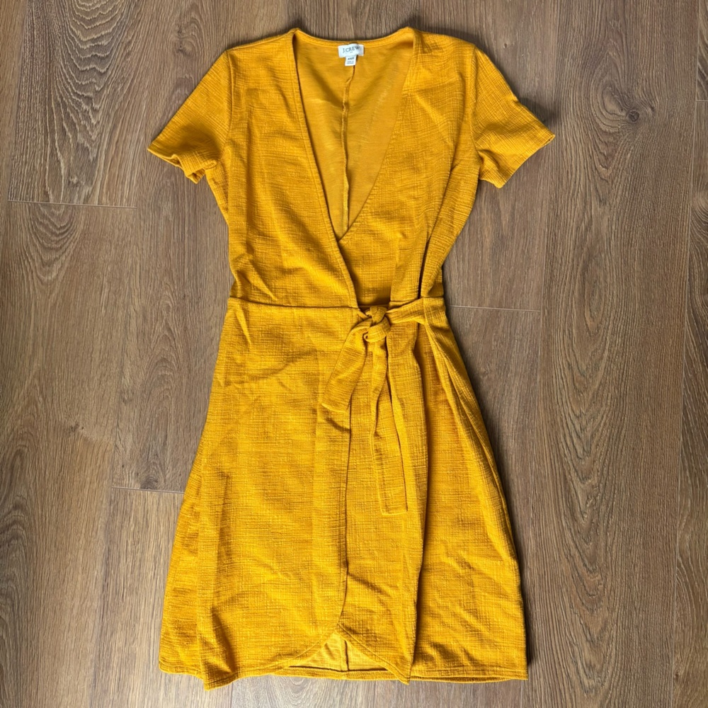 J. Crew Mustard Wrap Dress
